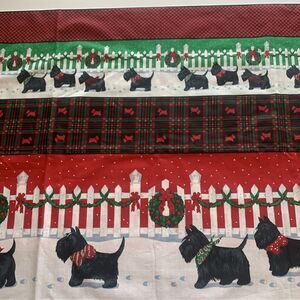 Christmas Scottie Sampler Daisy Kingdom Dog Fabric Cotton 3.5 yds x 44 inches